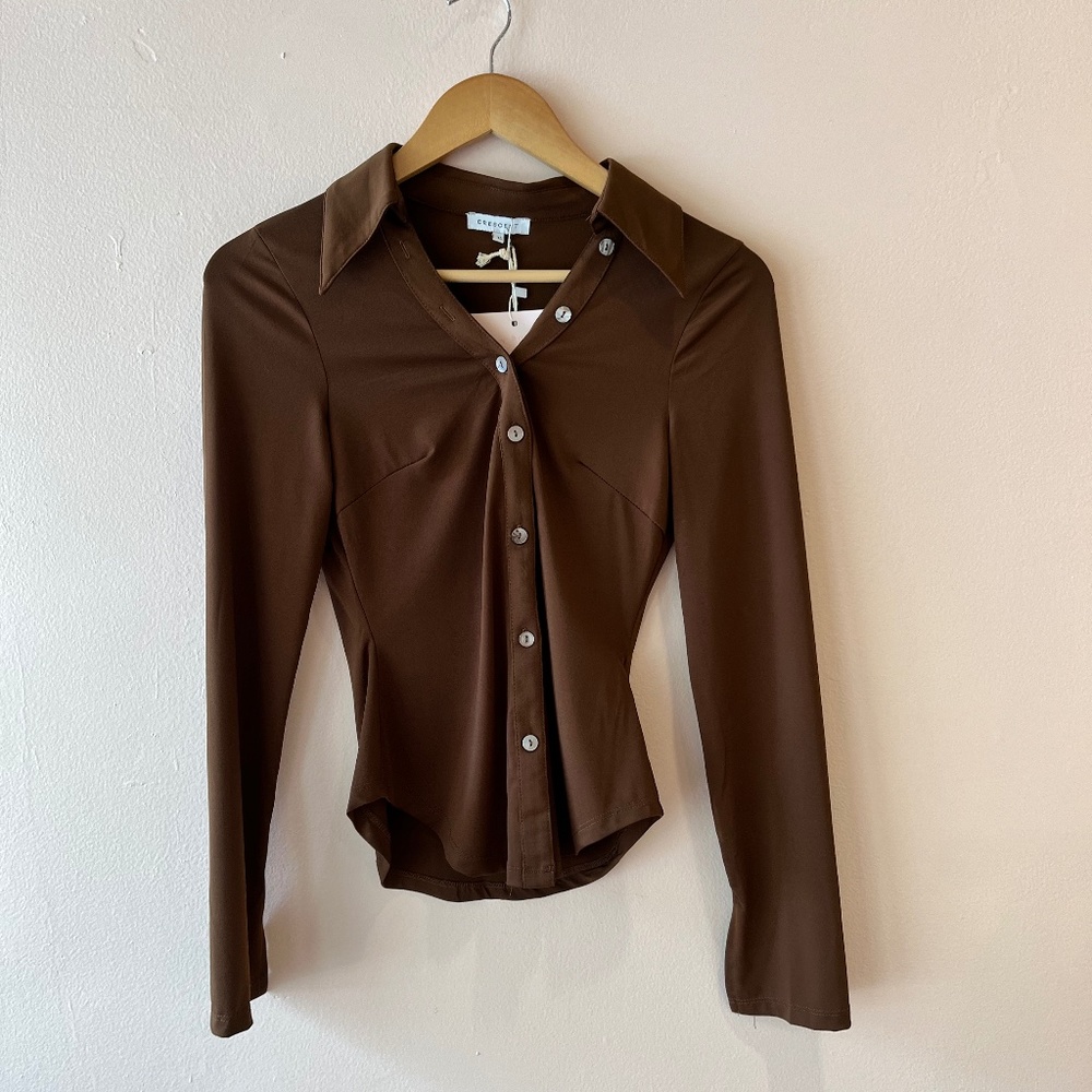 Chocolate button down shirt - Crescent